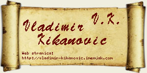 Vladimir Kikanović vizit kartica